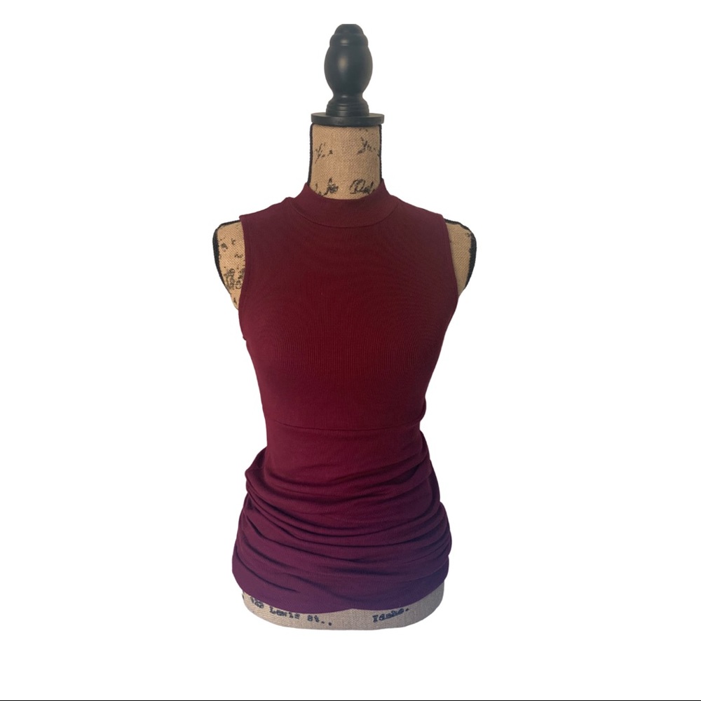 Burgundy Sleeveless Top